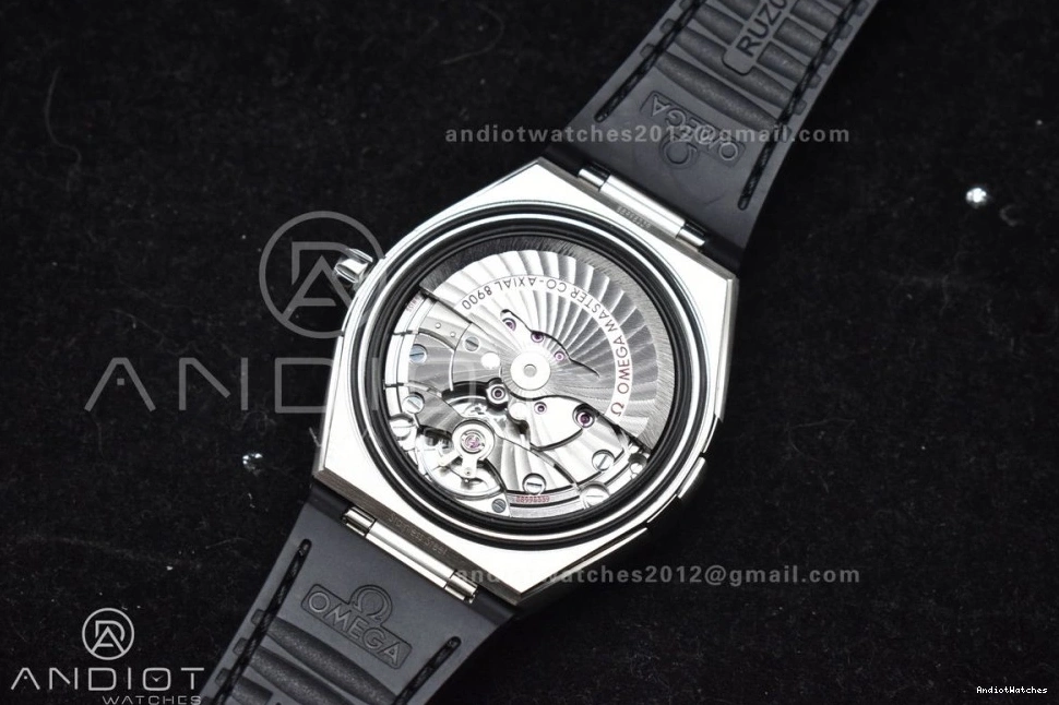 Constellation Black Strap Gummy on 1:1 A8900 Black VSF Edition Ceramic Black Dial HighPerformance SS Best Super 545 Clone 0412